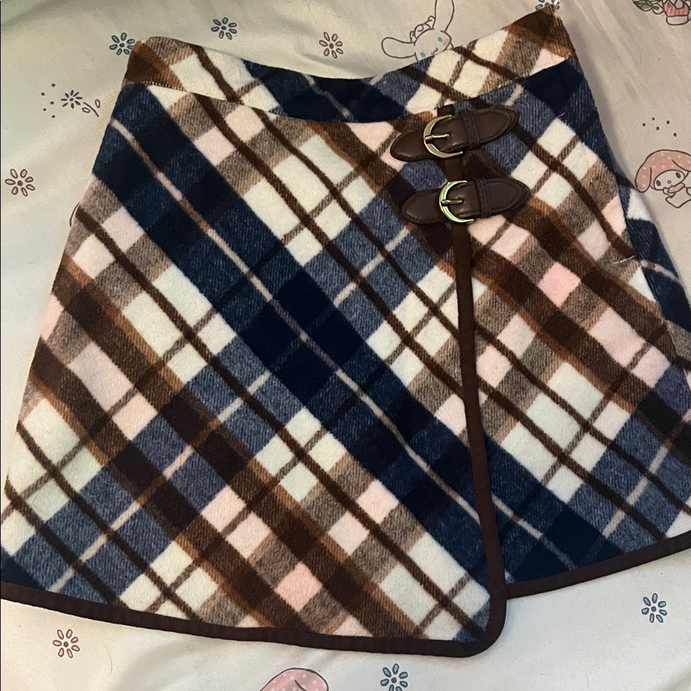 Janie and Jack Navy Plaid A-Line Skirt